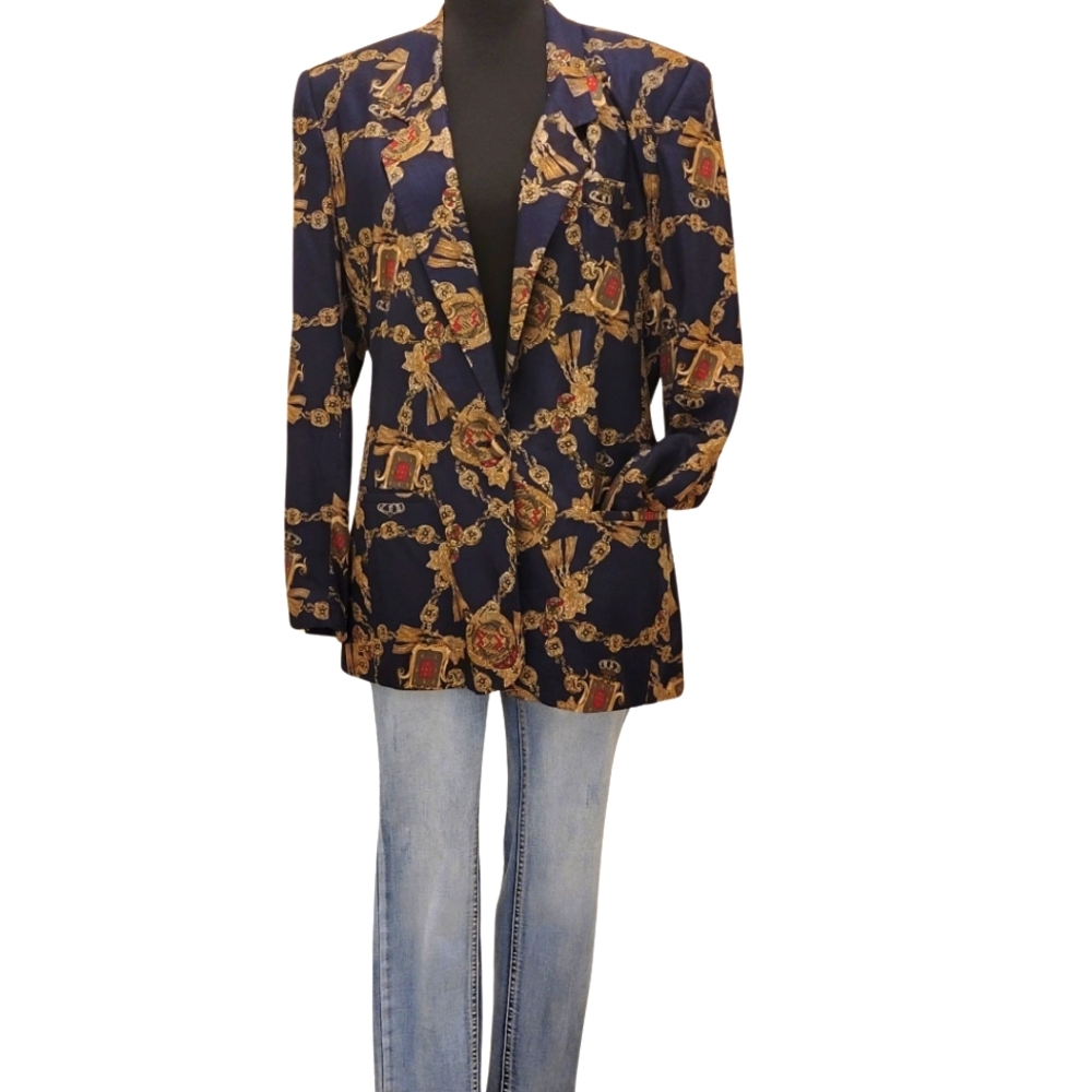 Talbots Vintage Preppy Office Business Button Pocket Blazer